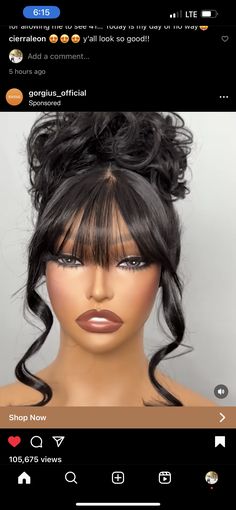 Hey ladies, are you ready for Homecoming? Don't forget about your hair! Check out these gorgeous Hoco hairstyles for some inspo. #HocoHair #HomecomingHairstyles #Glam #HairGoals #PartyReady 💁‍♀️✨ Bangs Fancy Hairstyles, Updos For Hair With Bangs, Homecoming Hairstyles Bangs, Homecoming Hairstyle Ideas, Birthday Hairstyles With Bangs, Graduation Hairstyles With Bangs, Birthday Hairstyles Medium Length, Updos For Medium Length Hair With Bangs, Homecoming Hairstyles With Bangs