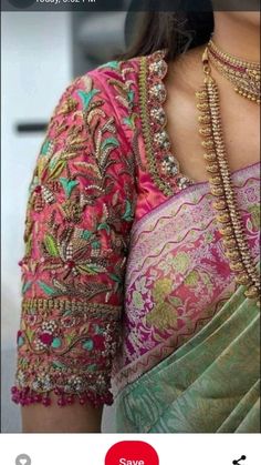 Heavy Maggam Work Blouse Designs Latest For Wedding, Engagement Blouse Work Designs, Maggam Wrk Blouse Designs Latest, Trendy Bridal Blouse Designs, Grand Wedding Blouse Designs, Grand Bridal Blouse Design, Grand Blouse Designs Indian, Heavy Embroidery Blouse Designs, Pattu Saree Blouse Designs Maggam Work Latest Bridal