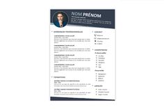 a professional resume template with no work experience on the front and back cover, in blue