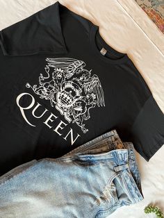 Queen shirt available in tshirt or crewneck. Queen Band Tshirt, 80s Band Tees, Queen Shirt, 80s Bands, Queen Shirts, Queen Band, Band Tees, Gender Neutral, Adult Outfits