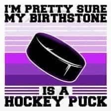 i'm pretty sure my birth stone is a hockey puck