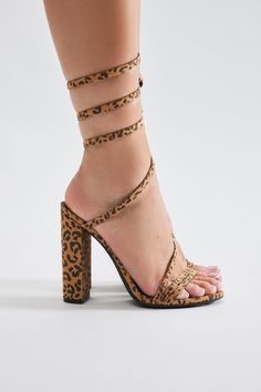 Available In Tan And Hot Pink. Wrap Up Heeled Sandals Leopard Print Round Toe Block Heel Ultra High Heel Disclaimer: Print Placement Will Vary. Imported | Feeling Wild Wrap Up Heel Shoes in Tan size 8 by Fashion Nova Wrap Up Heels, Search By Photo, Pink Wrap, Service Women, Print Placement, Matching Dresses, Heel Shoes, Heeled Sandals, High Heel