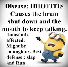 a minion saying about the dangers of eating