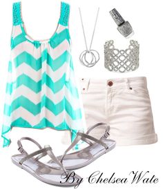 A cute blue tank and white shorts make a great summer outfit  Repin  Follow my pins for a FOLLOWBACK! Teal Outfit, Look Chic, Sweater Weather, Summer Wear, Cute Fashion, Teen Fashion