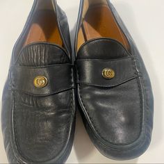 100% Authentic Gucci Kanye Gg Style 529880 Size: 11 Black Nappa Leather Yellow And Silver Gg Logo Bumble Bee On The Back Of The Heel Black Rubber Grip Sole Made In Italy Gg Logo, Gucci Black, Gucci Shoes, Black Rubber, Nappa Leather, Bumble Bee, Black Heels, Loafer Shoes, Men's Shoes