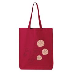 "One Line Face Tote Bag, Minimalist Art, One Line Drawing, Abstract Face Design, Gift For Her, Shopping Bag, Cotton Tote Bag, Flowers Woman 6.0 oz., 100% cotton 20\" self-fabric handles 9\" handle drop Bottom gusset 15\"W x 16\"H x 3\"D" Artistic Red Shoulder Bag For Everyday Use, Artistic Red Shoulder Bag For Everyday, Artistic Red Bags For Everyday Use, Artistic Red Bags For Daily Use, Artistic Red Rectangular Bag, Artsy Shoulder Bag For Daily Use, Artistic Pouch Bag For Daily Use, One Line Face, Line Drawing Abstract