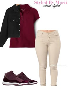 Burgundy Pants Outfit, Back To School High School, First Day Of School Fits, Regular Outfits, School Outfits Ideas, Business Casual Outfit Ideas