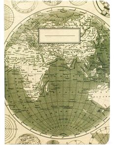 an old world map is shown on a piece of paper