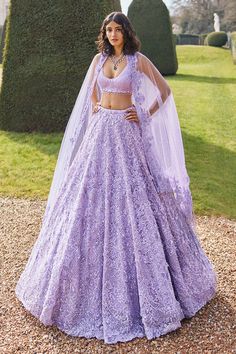 Mauve Lehenga, Lehenga Purple, Sequin Lehenga, Seema Gujral, Purple Lehenga, Simple Lehenga, Crystal Embroidery, Embroidered Motifs