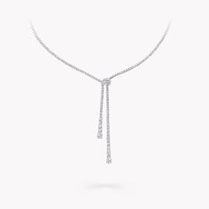 A truly classic piece of jewellery, our selection of round diamond necklaces in white gold are mesmerising in their simplicity and beauty. The diamonds are embraced in minimal metal settings, creating a delicately scintillating statement. The Classic Graff collection celebrates the purity and fire of the finest Graff diamonds showcased in sleek, timeless silhouettes that you will wear time and time again. An elegant Classic Graff round diamond knot necklace with a total weight of approximately 7 Diamond Knot Necklace, Graff Jewelry, Graff Diamonds, Rare Diamond, Diamond Knot, Diamond Earrings Studs Round, Graduation Necklace, Fine Diamond Jewelry, Diamond Necklaces