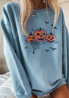 Halloween Tops, Halloween Clothes, Halloween Style, Pumpkin Sweatshirts, Tunic Sweatshirt, Halloween Outfit, Clothes Outfits