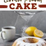 a lemon pound cake with powdered sugar on top