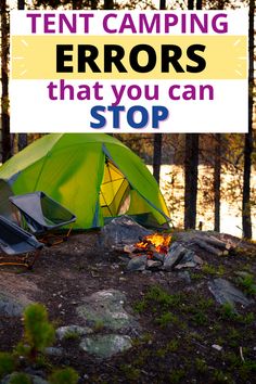 tent camping errors that you can stop