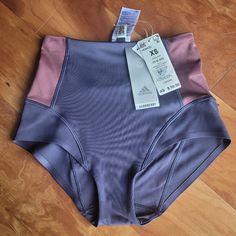 Adidas Yoga For Elements Shorts Never Worn With Tags Purple Sportswear Shorts With Built-in Liner, Purple Activewear With Built-in Shorts For Spring, Casual Purple High Waist Activewear, Adidas Athleisure Bottoms With Built-in Shorts, Purple Stretch Activewear Shorts, Purple Stretch Short Length Activewear, Purple Yoga Bottoms For Spring, Purple Stretch Bottoms Short Length, Stretch Purple Sportswear Shorts