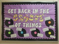 a bulletin board that says get back in the crayoe of things