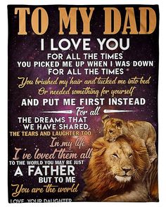 a father's day poem with two lions