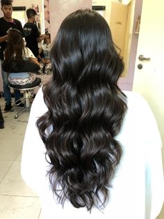 Babyliss Hairstyle, Blown Out Hair, Curled Prom Hair, Soft Wavy Hair, Black Wavy Hair, Dark Brunette Hair