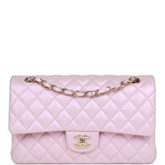 Chanel Box, Pink Iridescent, Mini Pink, Chanel Mini, Bag Light, Hermes Bags, Pink Leather, Flap Bag, Lambskin Leather