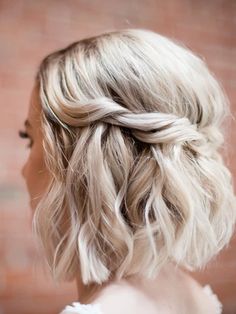 down-do's | Timeless Artistry Half Up Half Down Short Hair, Bob Wedding Hairstyles, Shorthair Hairstyles Short Styles, Short Hair Bride, Half Up Wedding Hair, Short Hairstyles Fine, Shorthair Hairstyles