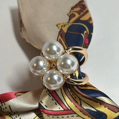 Keep Your Scarf In Place With The Ring That Will Gather And Your Scarf In Place Gold Tone With Faux Pearls, Approximate Opening 1” In Size, Overall Size 1” X 1.5” Scarf Not Included Fuzzy Scarf, Fleece Neck Warmer, Boho Shawl, Elegant Shawl, Oxblood Red, Embroidered Scarf, Scarf Rings, Floral Silk Scarf, Boho Scarfs