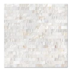 an image of white mother of pearl tile on the wall in a square pattern,