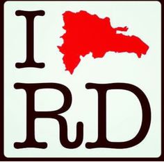 i love rhode sticker with the state in black and red