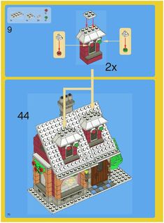 the instructions for how to build a lego house with pictures and instructions on how to use it