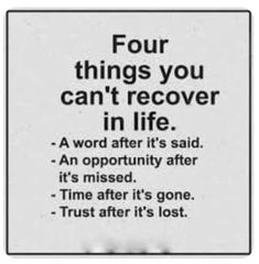 an advertisement with the words'four things you can't recover in life '