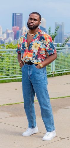 Funky Outfits Men, 80s Outfit Men, 80s Men Outfits, Colorful Outfits Men, 80s Photoshoot, Black Mens Fashion, Vibe Outfits