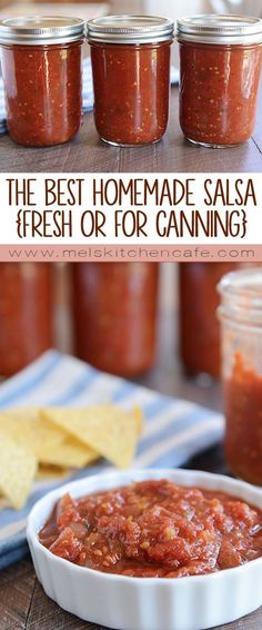 the best homemade salsa is fresh or for canning and it's easy to make