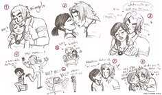 some sketches of people talking to each other