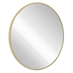 a round mirror on a white background