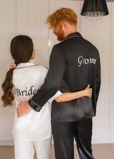 Groom and Bride Pjs, Gift for Her/Him,Mr and Mrs Satin Pajamas for Couples, Custom Satin Pajamas, Honeymoon Pjs, Wedding pjs for couple S+L Holiday is Here! These Customized Satin Christmas Pajamas are perfect for Christmas morning! They are currently 50% off as well and would be so cozy for the holiday season to match your love. Celebrate Christmas in the coziest way with Matching Christmas Pajama for the whole family. ☆COLOR☆ Red, Green, Champagne , Navy Blue, Black, Pink Our Pj's are customiz Matching Pajamas For Couples Formal, Mr Mrs Pajamas, Honeymoon Pjs, Engagment Christmas Pajamas, Custom Couples Pajamas, Matching Christmas Pajamas Couples Formal, Mr And Mrs Christmas Pajamas, Matching Pajamas For Couples Christmas Wedding, Husband And Wife Christmas Pajamas