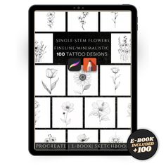 Embrace simplicity with the Fine Line & Minimalistic Single Stem Flower Tattoo Pack, featuring 100 beautifully detailed single-stem floral designs. This collection is perfect for tattoo artists and digital creators looking to bring nature's elegance into their artwork through minimalism and delicate lines. Why Choose This Pack? 100 Single Stem Flower Designs: From roses to lilies, tulips to daisies, this pack covers a wide variety of flowers in a clean, minimalistic style. Delicate & Versatile: 100 Tattoo, Tattoo Work, Fine Line Tattoos, Line Tattoos, Tattoo Stencils, Design Working, Flower Tattoo, Tattoo Artists, Flower Designs