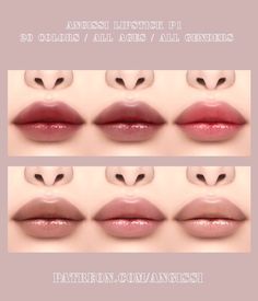 an image of lips with different shapes and colors