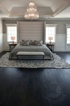 Interior Design with Vintage French Oak Hardwood Floors Contrast Palette, Tray Ceiling, Saint John, French Oak, Wide Plank, Hardwood Flooring, High Contrast, Versailles, Vintage French