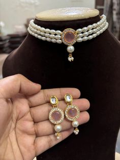 *Beautiful Premium Quality Green Pink Kundan Choker With Pearls *Combination Of Kundan, Pearls *Quality Of Pearls Is Best *Comes With Matching Earrings *Front Side is Kundan With Pearls *Pearls And Kundan Are Of Original Quality *For More Beautiful Collection, Check At https://www.etsy.com/shop/placeoffashion *Necklace Fitting Is Adjustable *Earring Closure: Push Back **Necklace Closure : Beautiful Silk Thread *It is a Bridal or Partywear Set. *It Will Give You a Unique and Beautiful Look  *You Choker With Pearls, India Necklace, Ladies Sangeet, Green Choker, Pakistani Earrings, Necklace Closure, Mint Jewelry, Kundan Choker, Bridal Choker