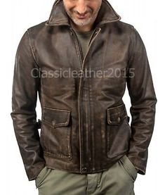 Great Shopping Indiana Harrison Classic Genuine Real Distressed Leather Jacket, Mens Clothing Distressed Leather Fitted Jacket, Distressed Fitted Leather Jacket, Winter Distressed Leather Outerwear, Fitted Distressed Leather Jacket, Rugged Long Sleeve Distressed Leather Jacket, Fitted Distressed Brown Biker Jacket, Casual Style, Casual Distressed Leather Biker Jacket, Casual Fitted Distressed Brown Biker Jacket, Casual Distressed Brown Long Sleeve Biker Jacket