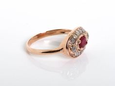 Oval Ruby with Diamonds Ring Rose Gold Ruby Ring July Wedding Rose Gold Ruby Ring With 17 Jewels, Oval Rose Gold Ruby Ring With Rose Cut Diamonds, Oval Rose Gold Hallmarked Ruby Ring, Oval Rose Gold Cluster Ring With Rose Cut Diamonds, Oval Ruby Promise Ring With 17 Jewels, Oval Ruby Ring With 17 Jewels For Promise, Gold Ruby Ring, Jewelry Rose Gold, Ruby Ring Gold