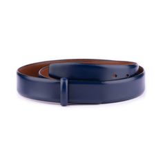 Introducing our Blue Leather Belt Strap, an exquisite accessory meticulously crafted for those who appreciate the blend of functionality and stylish design. This belt strap is made from premium genuine Italian leather, ensuring not only a luxurious feel but also durability and longevity. Designed specifically for clasp buckles, this belt strap allows for customization and versatility, making it a perfect addition to any wardrobe. With a belt height of 1 3/8" | 3.5 cm, it is ideally sized for a c Luxury Blue Leather Belt, Luxury Blue Belt For Formal Occasions, Luxury Blue Formal Belt, Elegant Adjustable Belt, Elegant Adjustable Rectangular Belt, Elegant Formal Rectangular Belt Buckle, Blue Leather Belt Buckles With Removable Belt, Elegant Formal Belt Buckles With Leather Strap, Elegant Blue Leather Belt