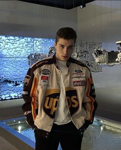 Race Jacket Outfit, Nascar Outfit, Vintage Jacket Outfit, Varsity Jacket Outfit