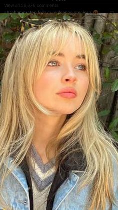 Bang Ideas, Bangs Curtain, Blonde Hair With Bangs, Hairstyles For Layered Hair