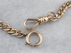 This antique double Albert watch chain is in beautiful condition! Although originally intended to hang from a waistcoat, this chain is a great length for wearing as a necklace. You could even add charms if you so wished! Metal: 14K Yellow Gold Width of Chain: 4.6 mm Length of Chain: 23 Inches Marks: "14K WV 1909" Stamped on the clasp Gold Pocket Watch, Cuff Watch, Pocket Watch Chain, Cameo Ring, Vintage Texture, Watch Chain, A Necklace, Yellow Gold Chain, July Birthstone