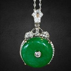 Made Using Swarovski Crystals The Cristyana Jade Green Crystal Necklace S8 | eBay Green Round Crystal Jewelry, Elegant Round Jade Crystal Necklaces, Elegant Jade Pendant Crystal Necklace, Elegant Jade Crystal Necklace As Gift, Elegant Jade Crystal Necklace For Gift, Exquisite Jade Necklaces For Gifts, Exquisite Jade Necklace Gift, Exquisite Jade Necklace For Gift, Elegant Jade Necklace With Large Pendant