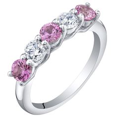 Perfect in pink We love pink Sapphires for their bubbly pink hues which radiate charm, esprit and tenderness. No wonder we're blushing in pink. This graceful ring features round shape Peora created Pink Sapphire gemstones in .925 sterling silver. Responsibly sourced in every sense, our created Pink Sapphire gemstones are physically, chemically, and optically identical to their natural counterparts. We're big fans of eco-luxury. Handcrafted in pure .925 sterling silver goodness, this ring has been carefully coated in an elegant rhodium finish. Our artisans are expertly trained in this process which fortifies the ring's strength, shine and brilliance. Too many pieces on your wishlist and can't decide? Good problems to have! Our concierge stylists are here to help with all of your jewelry que Lovely Profile, Five Year Anniversary Gift, Jewelry Questions, Blue Topaz Bracelet, Round Stud Earrings, Pretty Earrings, Sapphire Gemstone, Ring Band, Stacking Ring