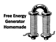 two coils with the words free energy generator homemade written on them in black and white