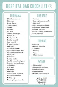 the hospital bag checklist for mama