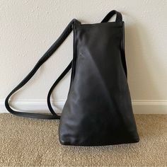 Beautiful Black Backpack Bag With Concealed Zippers. Perfect For Keeping Valuables Safe While Traveling! Genuine Leather, Custom Designed Bag. Leather Backpack With Zipper For Errands, Modern Soft Leather Backpack For Errands, Leather Crossbody Backpack For Errands With Zipper, Rectangular Leather Backpack With Zipper For Errands, Versatile Leather Backpack With Zipper Closure For Errands, Leather Backpack With Zipper Closure For Errands, Standard Leather Backpack With Zipper Closure For Errands, Standard Leather Backpack With Zipper For Errands, Soft Leather Crossbody Backpack For Errands