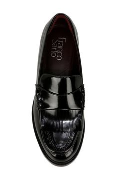 Classic details lend a refined appearance to this loafer that's the perfect go-to for elevating in-office or off-duty looks. Synthetic upper, lining and sole
 Imported Office Wingtip Tassel Loafers With Brogue Detailing, Slip-on Wingtip Tassel Loafers For Office, Formal Slip-on Tassel Loafers With Flat Heel, Black Loafers For Work, Modern Tassel Loafers With Round Toe For Business, Business Tassel Loafers With Rubber Sole And Flat Heel, Business Tassel Loafers With Rubber Sole, Workwear Oxford Shoes With Leather Sole, Modern Platform Loafers With Brogue Detailing For Business