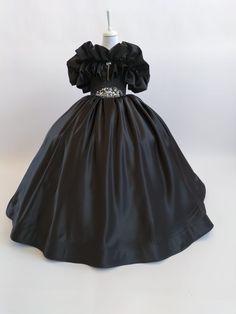 Satin Princess Dress For Dress-up, Fitted Black Satin Ball Gown, Black Fitted Satin Ball Gown, Princess Style Satin Ball Gown For Party, Elegant Tutu Dress With Satin Bow For Dress-up, Satin Princess Dress With Ruffles For Party, Satin Princess Dress Ball Gown For Party, Party Satin Princess Dress Ball Gown, Satin Ball Gown Princess Dress For Party